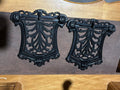 Cast Iron Stove folding warming shelves; set of 2