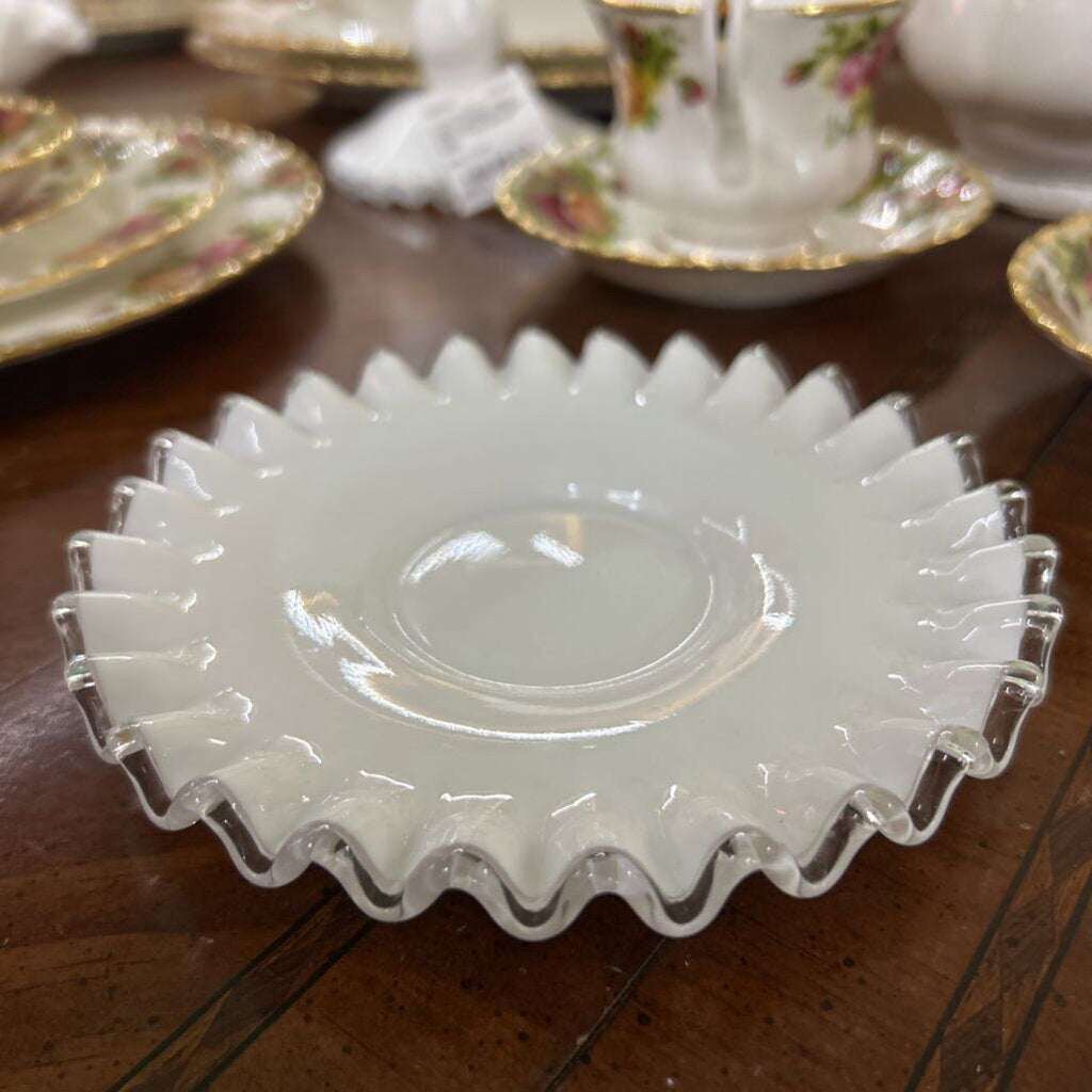 Fenton Silver Crest milk glass 6 inch Saucer/Underplate.