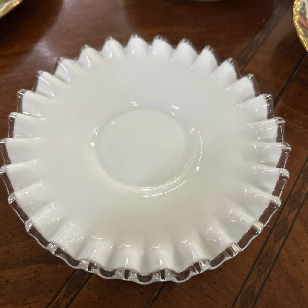 Fenton Silver Crest milk glass 6 inch Saucer/Underplate.