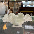 Vtg Fenton Ruffle Edge Hobnail White Milk Glass Bowl/Candy Dish.
