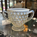 Fenton Opalescent Hobnail Footed Glass Sugar 1940s