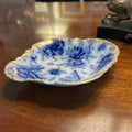 Antique Warwick China Co, "Pansy Pattern Bowl" Gold Rim Dish. *Condition as is*