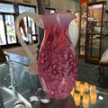 Vtg Fenton Cranberry Opalescent "Daisy & Fern" Glass Pitcher