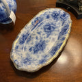 Antique Warwick China Co, "Pansy" pattern, Oval Platter c.1890s (condition as is, price reflects that)