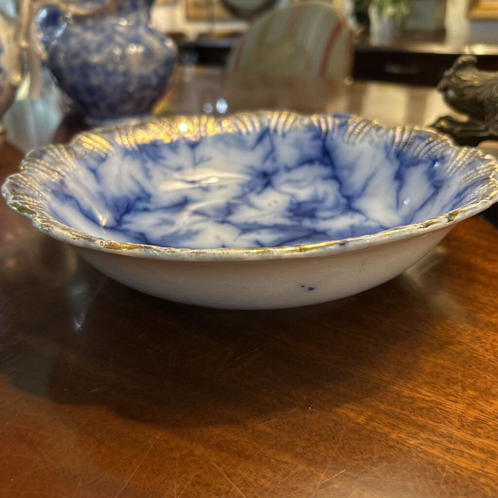 Antique Warwick China Co, 'cracked ice" c.1890s *as is* Serving Bowl 10''