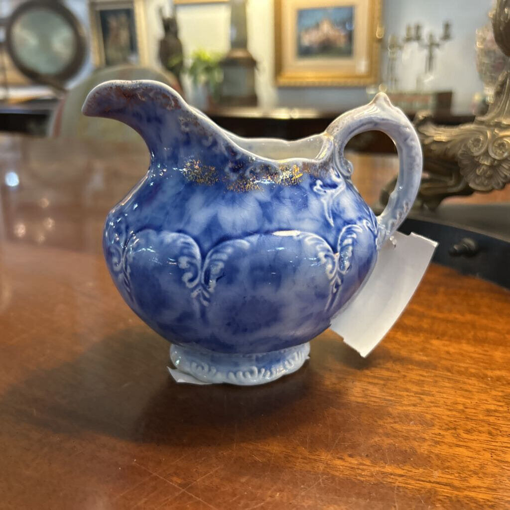 Antique Warwick China Co, Creamer/milk pitcher c.1890s 5'' Floral. *as is*