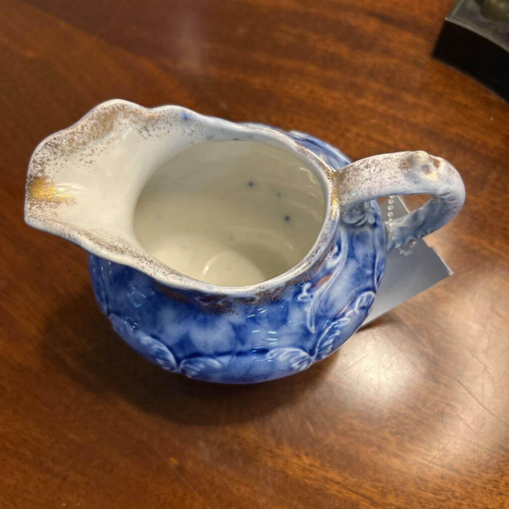 Antique Warwick China Co, Creamer/milk pitcher c.1890s 5'' Floral. *as is*