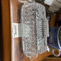Gorham Althea Crystal Butter Dish, Starburst-cut base.