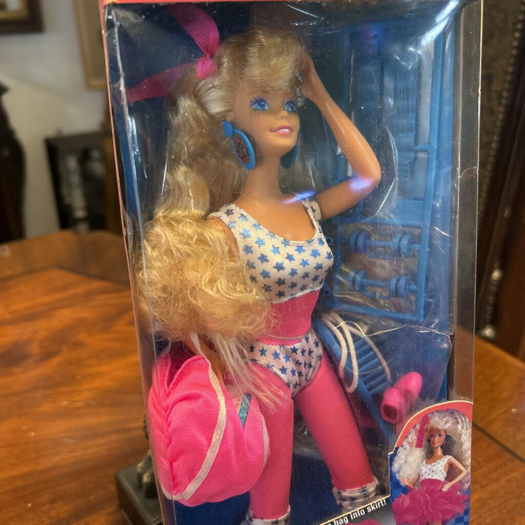 1989 Barbie Mattel *ALL STARS* Aerobic Workout (SEALED) Original box.