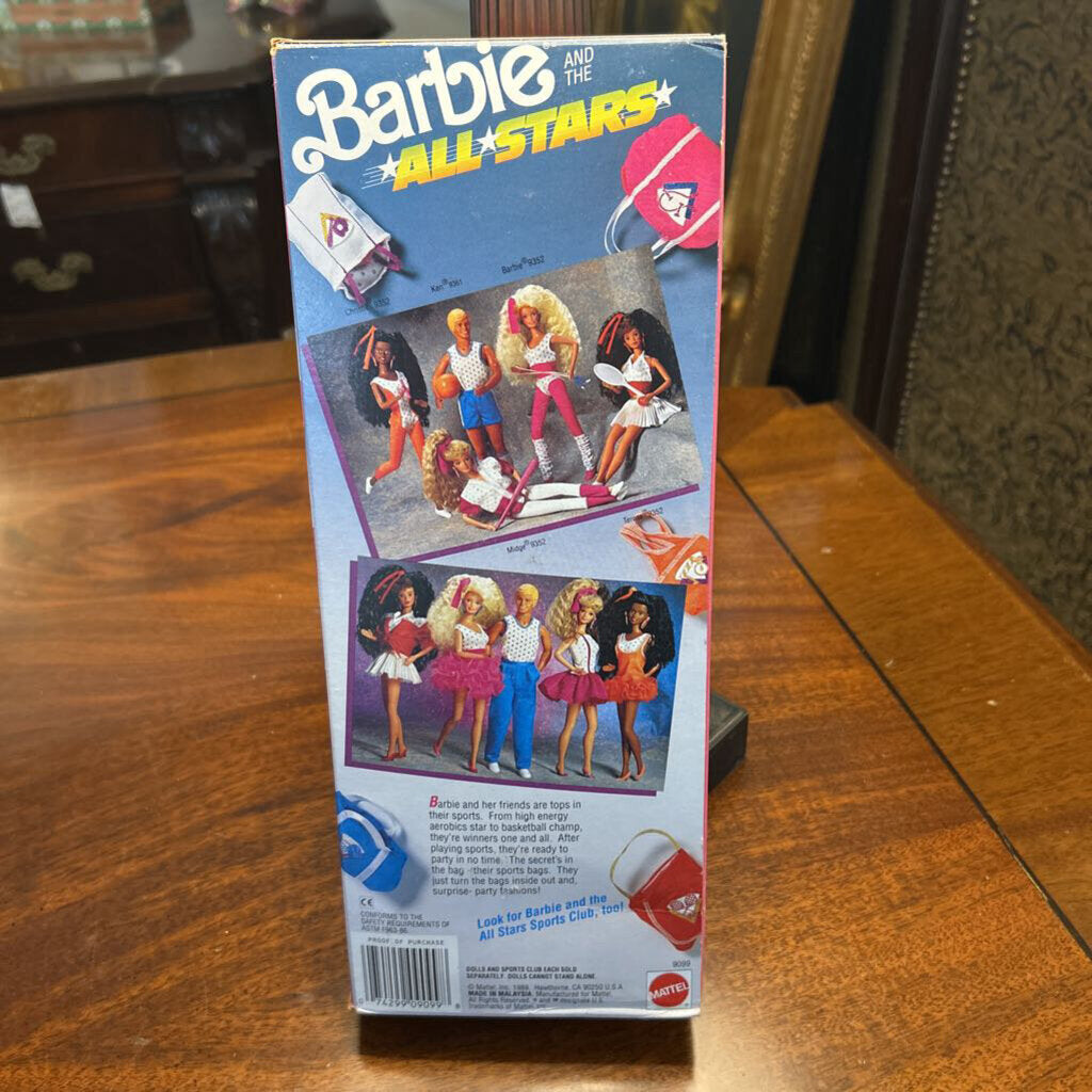 1989 Barbie Mattel *ALL STARS* Aerobic Workout (SEALED) Original box.