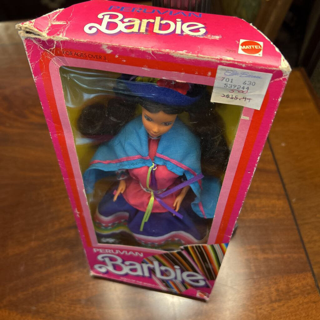 Peruvian Barbie, Mattel 1985 #2995 Original Box (sealed)