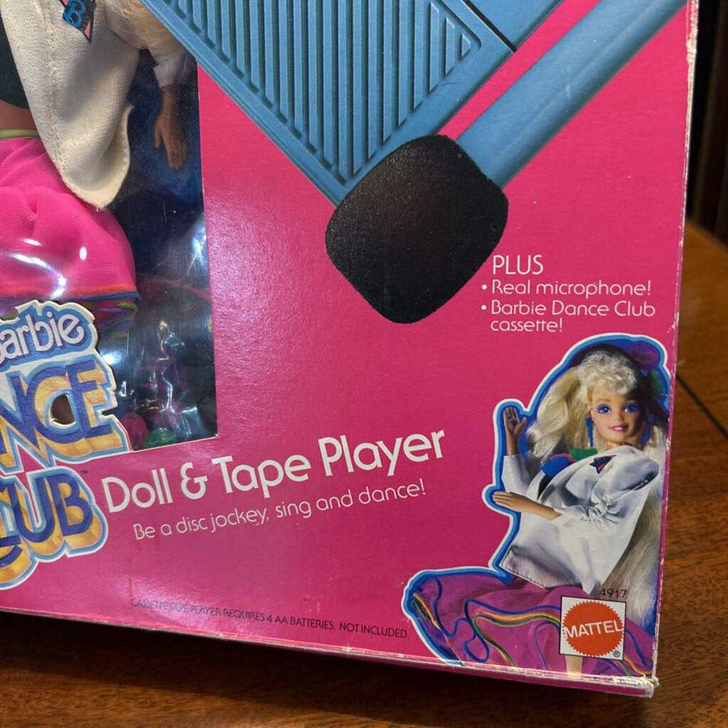 1989 Mattel Barbie Dance Club/Tape Cassette #4917 Original Box (sealed)