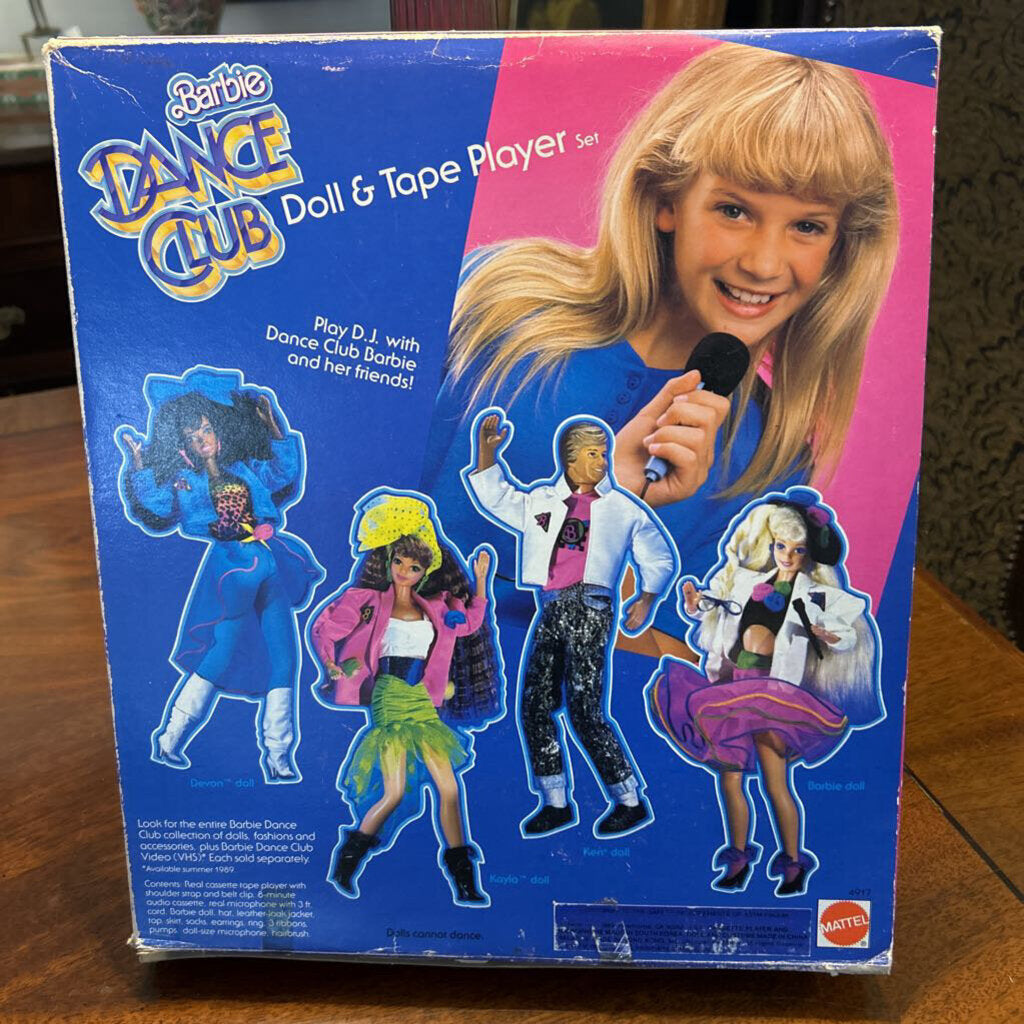 1989 Mattel Barbie Dance Club/Tape Cassette #4917 Original Box (sealed)