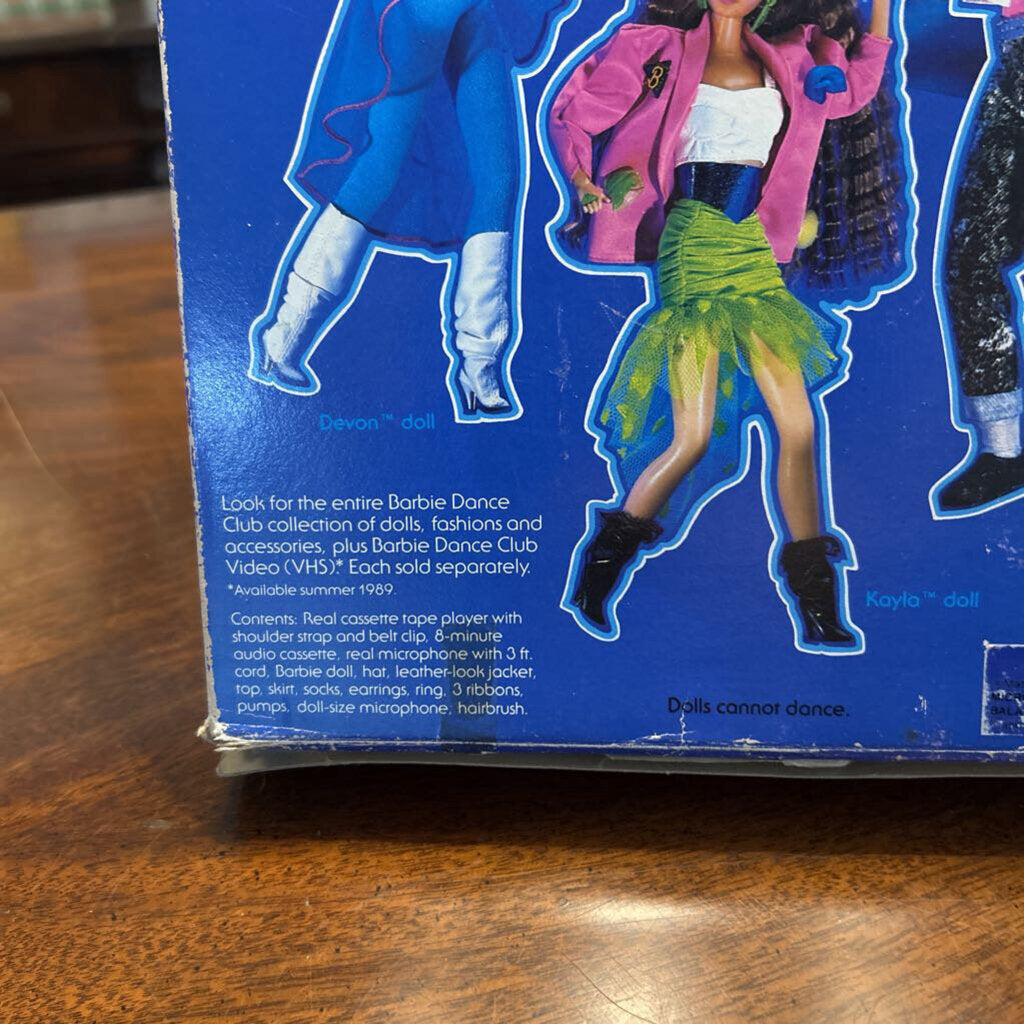 1989 Mattel Barbie Dance Club/Tape Cassette #4917 Original Box (sealed)