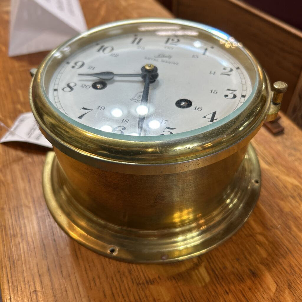 Brass Marine Bell Clock; Schatz Royal Mariner, Germany