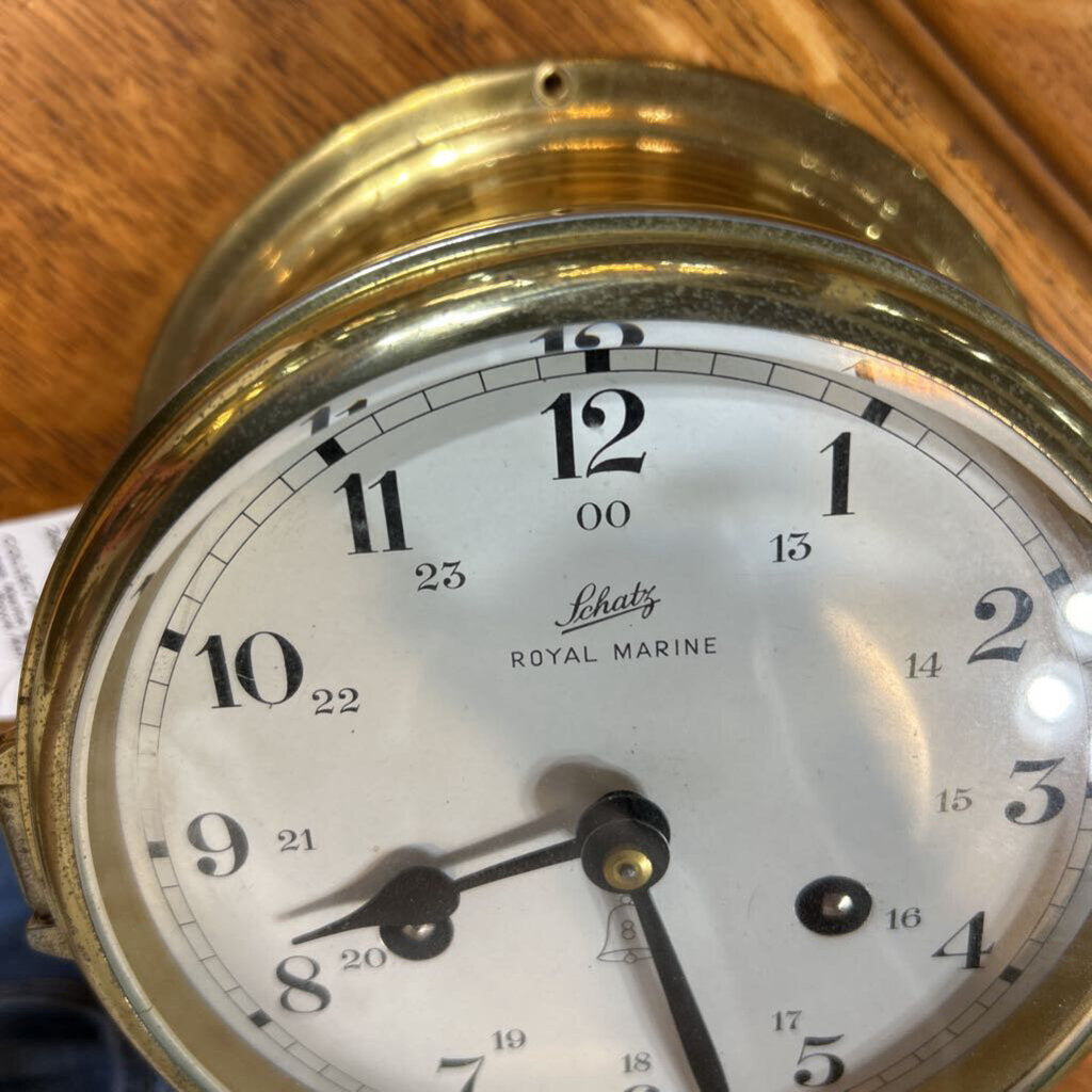 Brass Marine Bell Clock; Schatz Royal Mariner, Germany