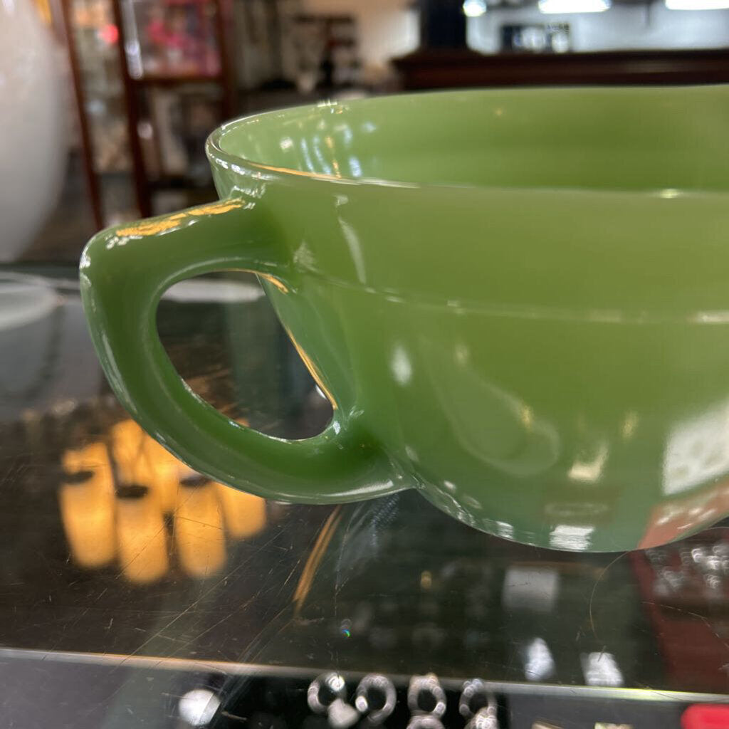 Vtg Fire King Jadeite Jadite Green Batter / Mixing Bowl with Spout & Handle
