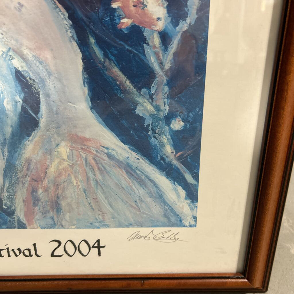 Framed 2004 Pensacola Seafood Festival Art Print.