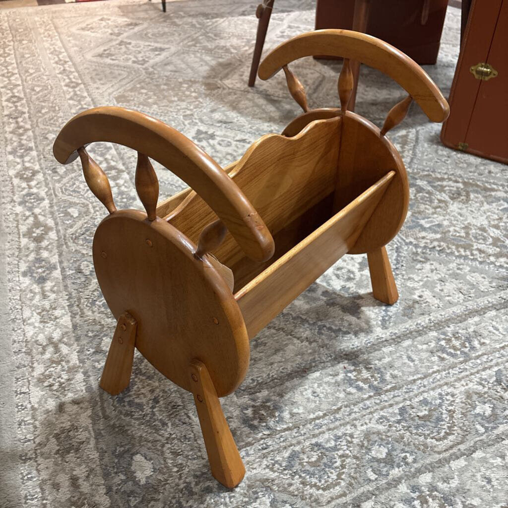 Mid Century Maple wood Magazine stand
