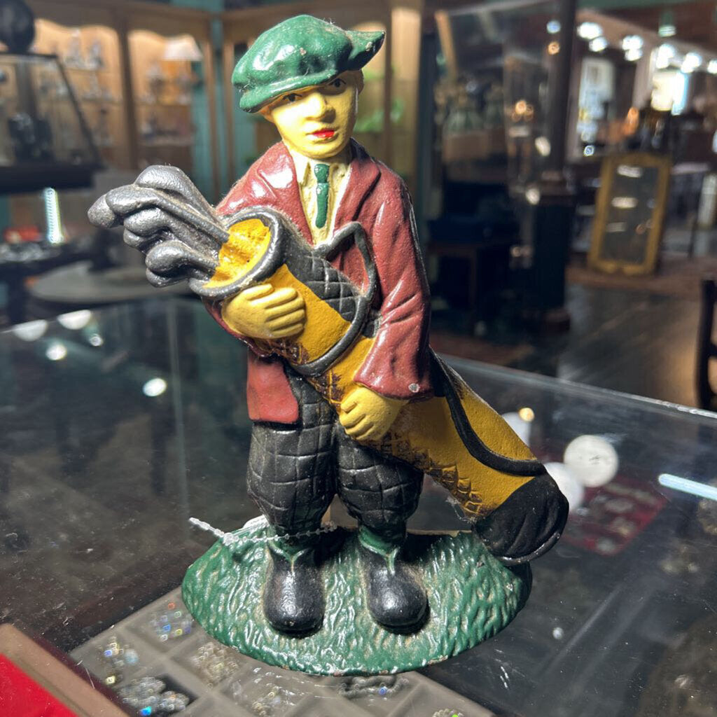 Vintage Golf Cast Iron Door Stopper.