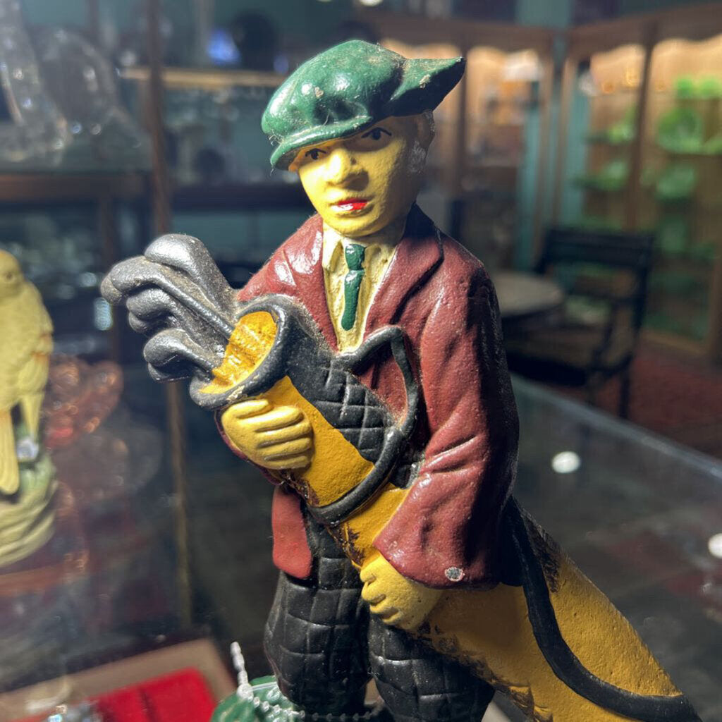 Vintage Golf Cast Iron Door Stopper.