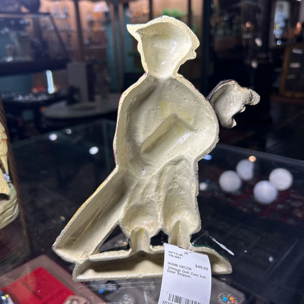 Vintage Golf Cast Iron Door Stopper.