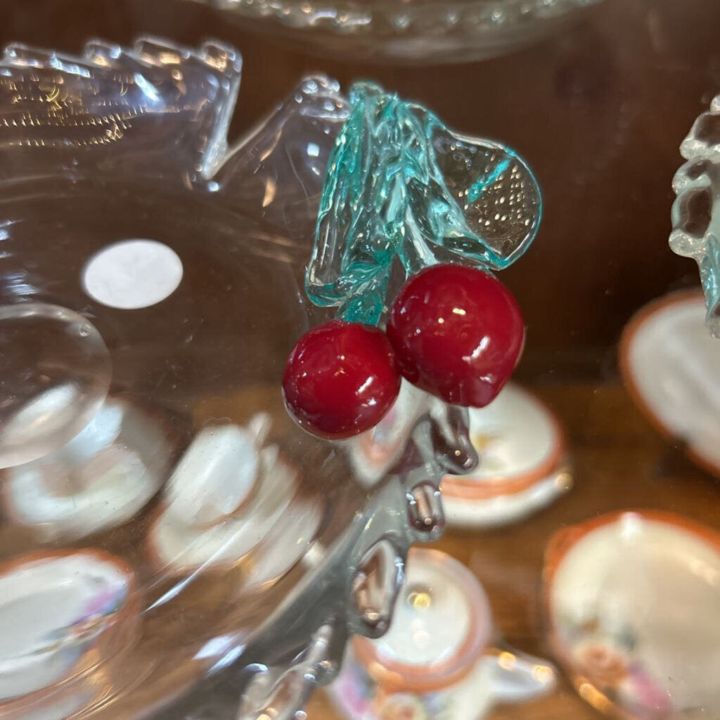 Murano glass berry dishes, set of 4; circa 1950-60