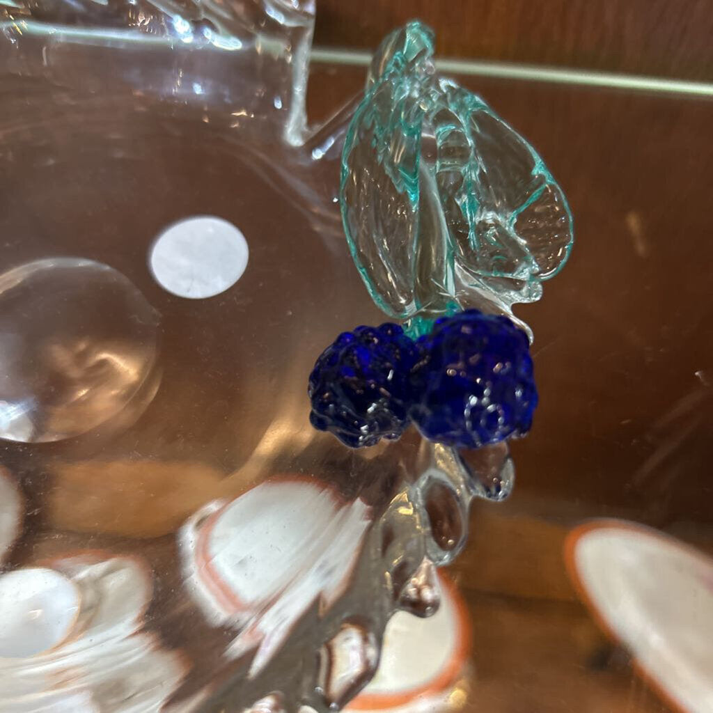 Murano glass berry dishes, set of 4; circa 1950-60