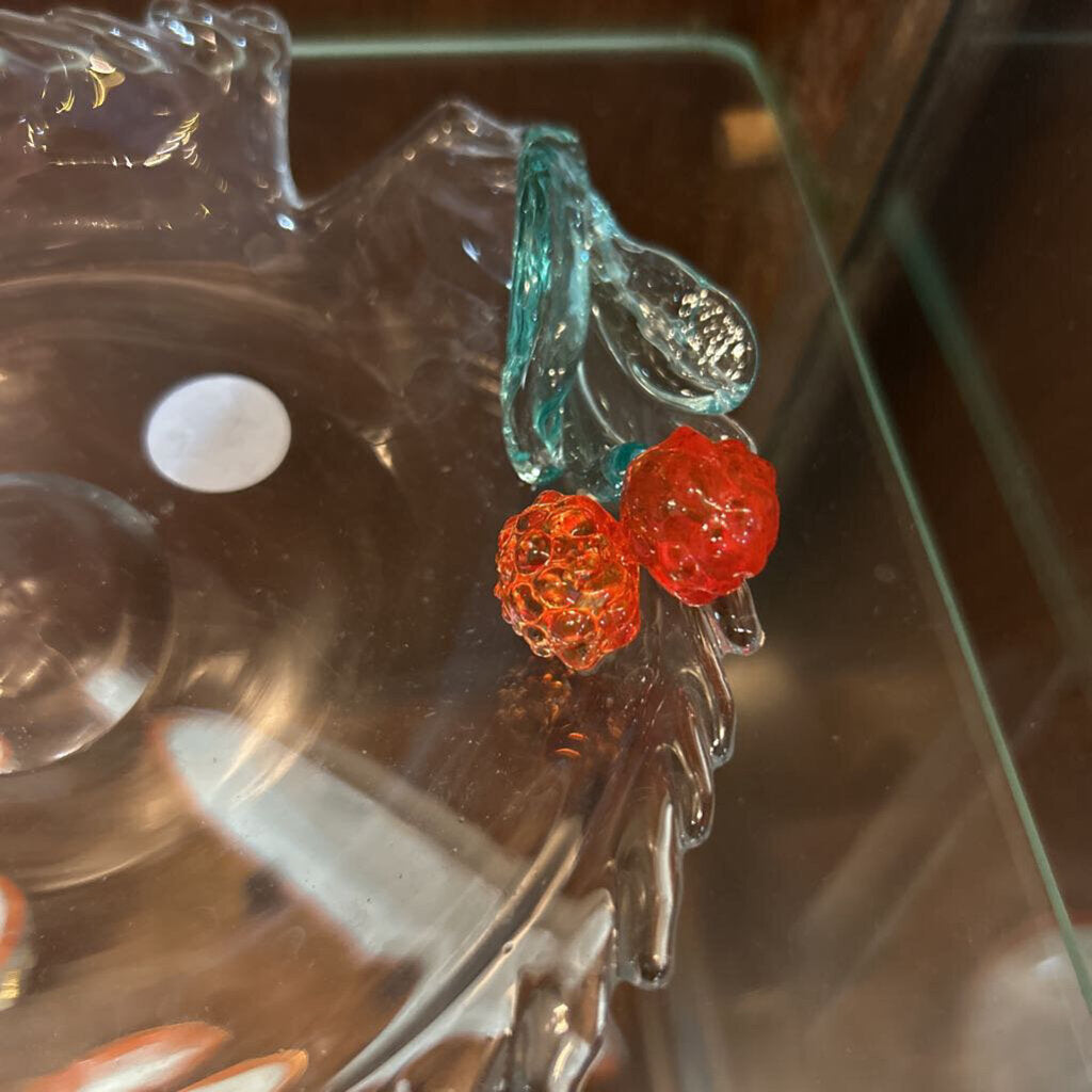 Murano glass berry dishes, set of 4; circa 1950-60