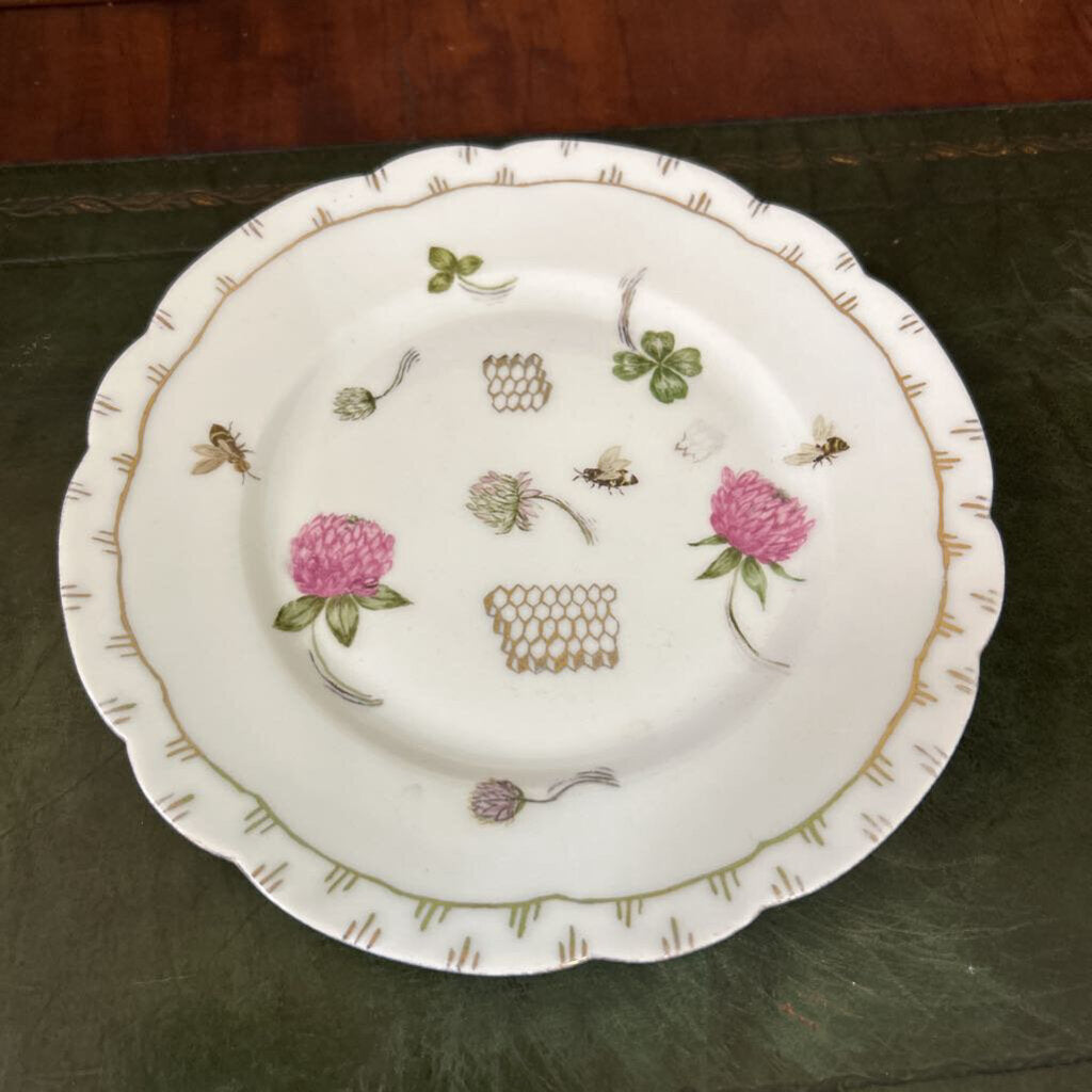 Haviland & Co. Limoges France. c.1880s Floral Honeycomb bees.