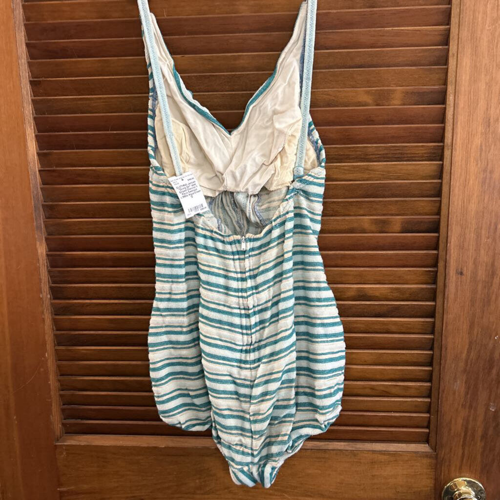 Striped Chevron 1-Piece Swimsuit c.1950s