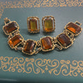 "Wild Honey" Bracelet/Earrings set c.1972