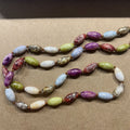 Polished fossil coral 24" Sterling clasp