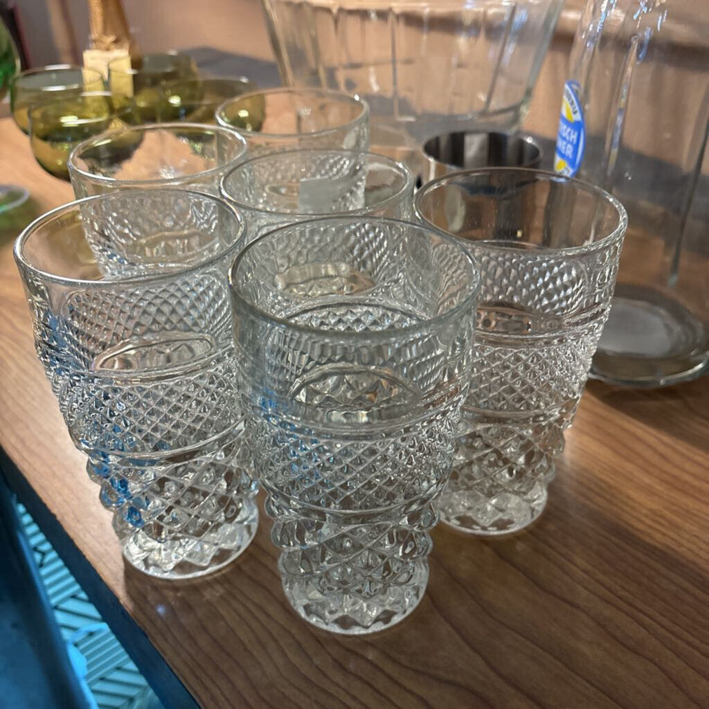 Anchor Hocking "Wexford" Glasses; circa 1960-70; set of 6