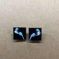 Vintage Enamel Clip Earrings c.1960s
