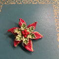 Miracle Mary Poinsettia Flower Brooch