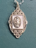 Religious Medal Pendant Sterling Silver
