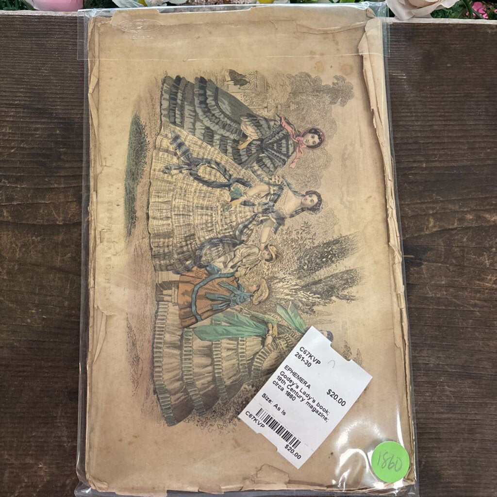 Godey's Lady's book; 19th Century magazine; circa 1860