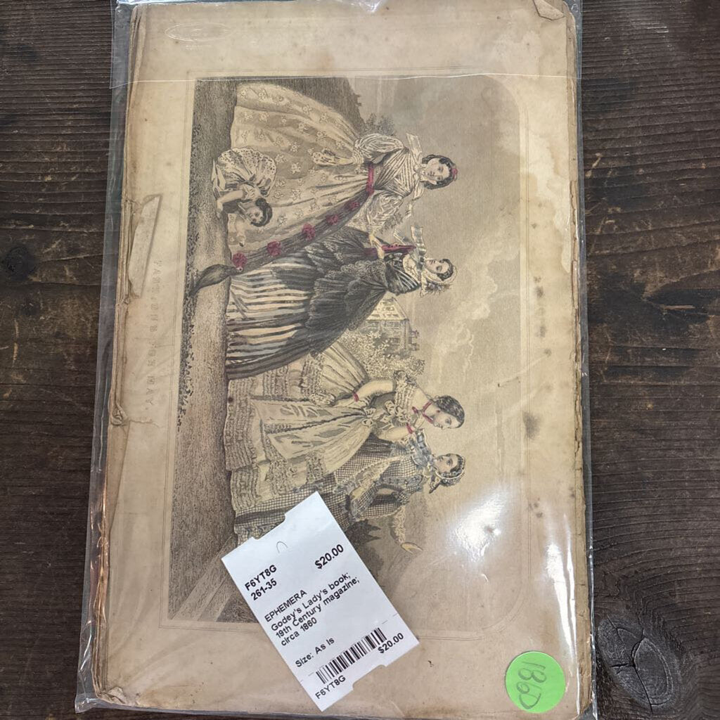 Godey's Lady's book; 19th Century magazine; circa 1860