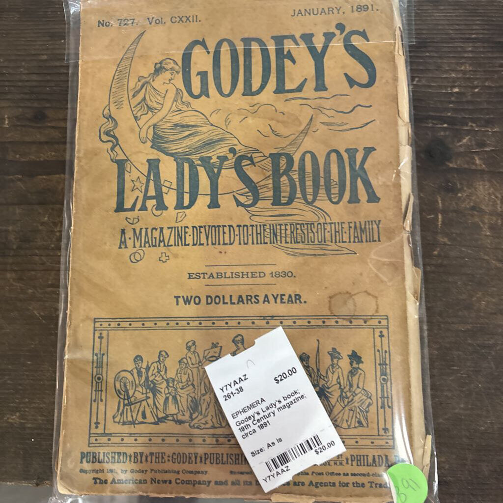 Godey's Lady's book; 19th Century magazine; circa 1891