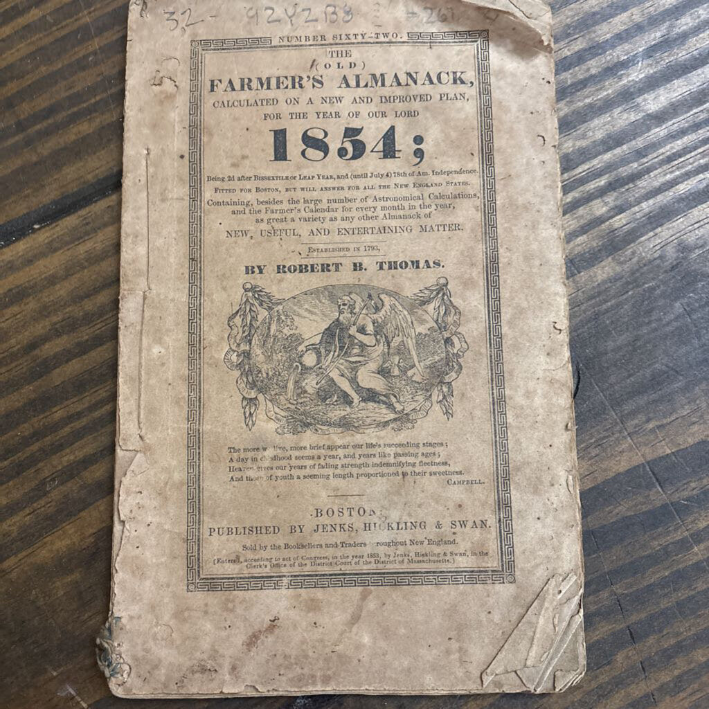 Old Farmers Almanack- No.62, Robert B Thomas