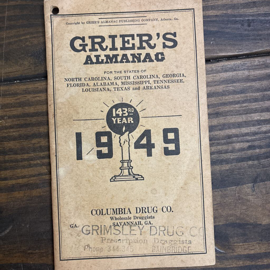 Grier's Almanac - Grimsley Drug Co., Bainbridge, GA