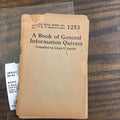 A Book of General Information Quizzes; Lloyd Smith; #1253; circa 1930-40