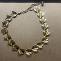2-Tone Sculptural Leaf Necklace c.1980s