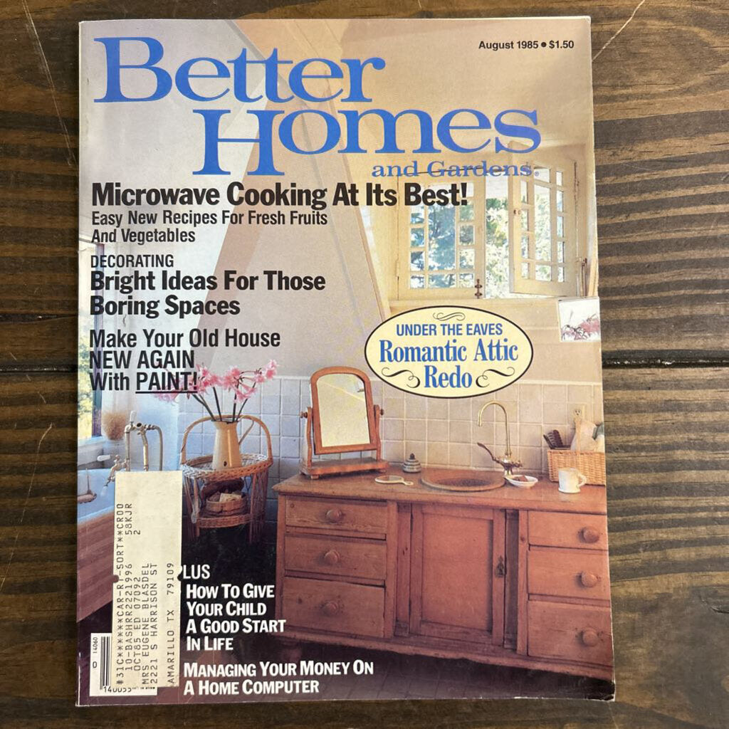 Better Homes and Gardens, August 1985. (as is)