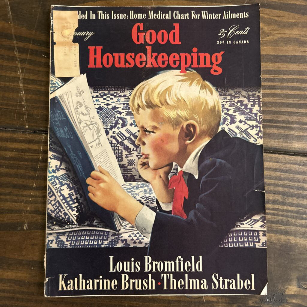 Good Housekeeping, January- Boy Reading (as is)