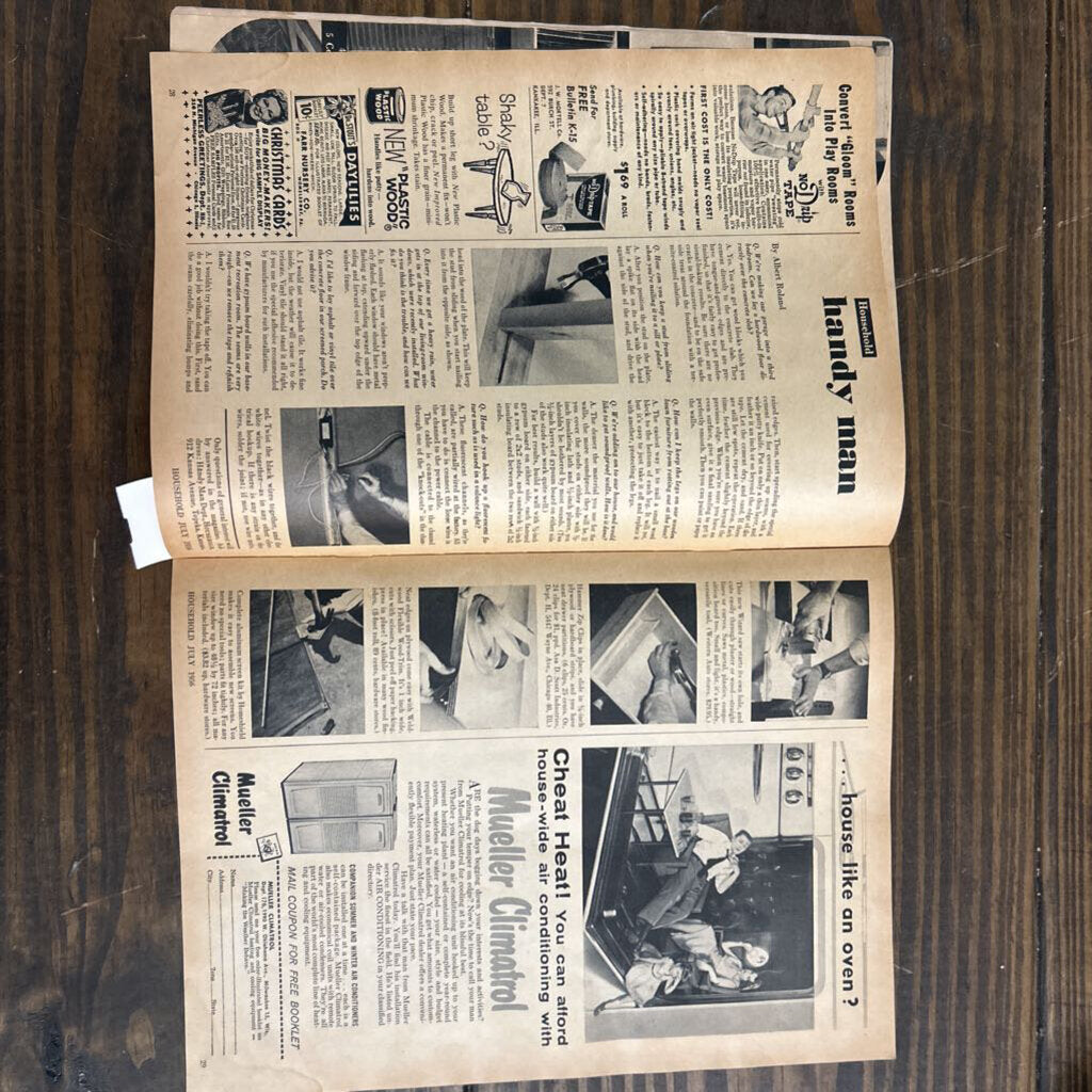 Household Magazine, July 1956. Peach Pie and Polka Dot Ice cream.