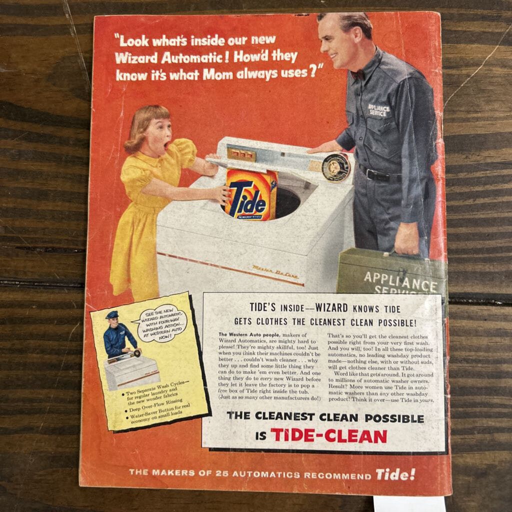 Household Magazine, July 1956. Peach Pie and Polka Dot Ice cream.