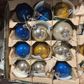Vintage Shinny Bright Glass Christmas Ornaments; solids