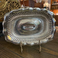 Early 20th century Sterling Silver rectangular fluted serving bowl